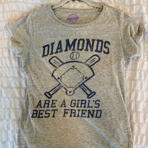 Gray women’s Baseball T-Shirt M